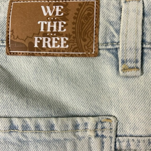 Free People Tinsley 90s Baggy Floral Wide Leg Straight Jeans 32 Grunge NWT NEW - Picture 13 of 16